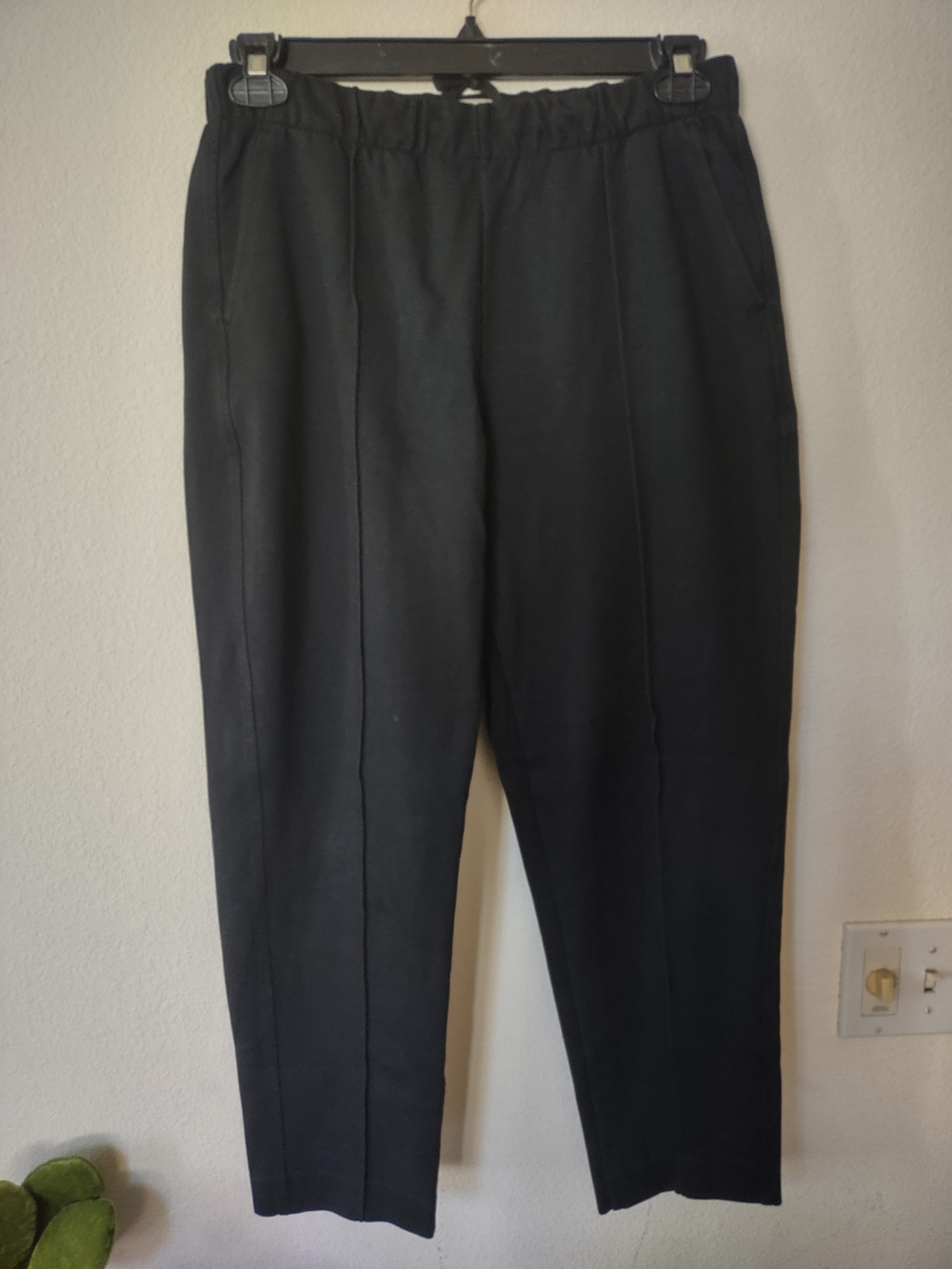 Everlane Black Elastic-Waist Tapered Pants